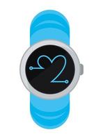 smartwatch with heartbeat vector