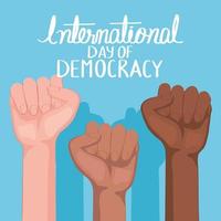 banner of international day of democracy vector