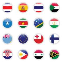 Flags set of the world vector