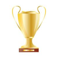 trophy cup award isolated icon vector