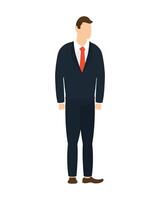 elegante personaje de avatar de trabajador de empresario vector