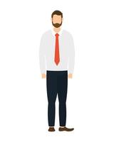 elegant businessman worker avatar character vector