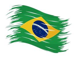 brazil flag painted vector