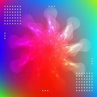 Abstract bright blurry shape,  snowflake and aurora. vector