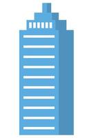 blue color building vector