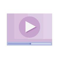 Play button in screen vector