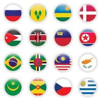 Flags set of the world vector