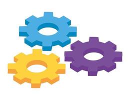 gears machinery isometric vector