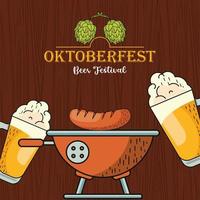 festival de la cerveza oktoberfest vector