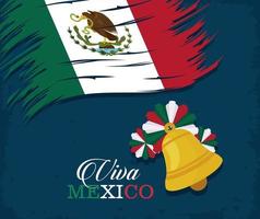 mexico independence day template vector