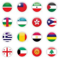 Flags set of the world vector