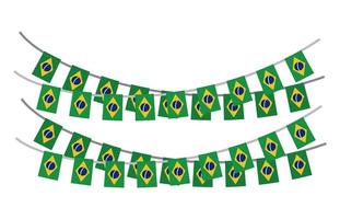brazil flags in garlands vector