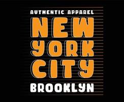 diseño de camiseta de vector de tipografía de la ciudad de nueva york