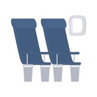 airplane chairs scene isolated icon vector