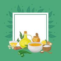 home remedies square frame vector