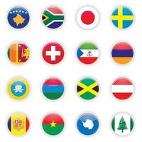 Flags set of the world vector