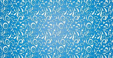 Abstract frosty patterns, panoramic blue and white web pattern background - Vector