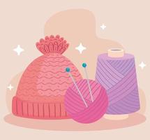 yarn and wool vector