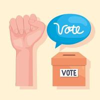 democracy or vote icons vector