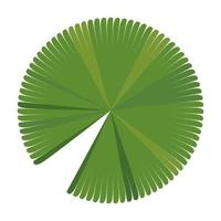 hoja tropical circular vector