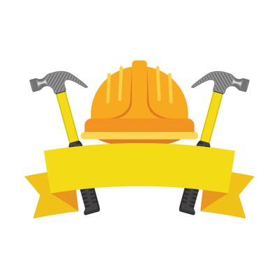 construction helmet accessory with hammers