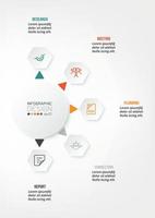 Business concept infographic template with diagram. vector