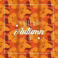 hello autumn poster vector