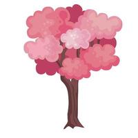 pink color tree vector