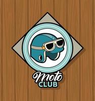 moto club patch retro style vector