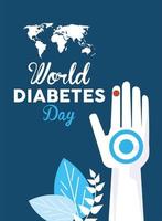 world diabetes day poster vector