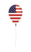 Globo de helio con icono de bandera de Estados Unidos vector