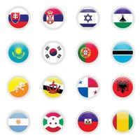 Flags set of the world vector