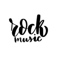 Rock music lettering. Handwritten stock typography. Calligraphy for logotype badge icon card postcard logo, banner, tag. Vector illustration EPS10.