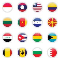 Flags set of the world vector