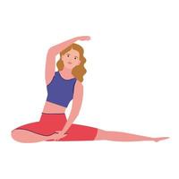 Woman stretching design vector
