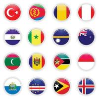 Flags set of the world vector