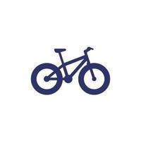 Fat-bike icon, snow bicycle on white vector
