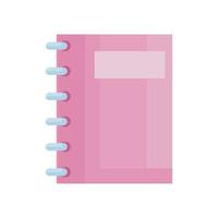 pink notebook icon vector