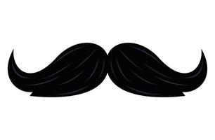 black mustache silhouette vector