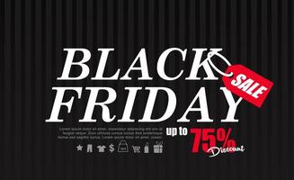 Black friday sale banner layout design vector