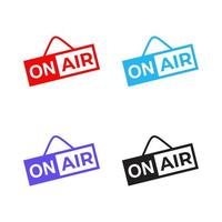 On air signage illustration logo design vector