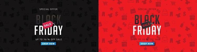 Black friday sale banner layout design vector