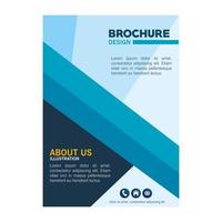 blue brochure template vector