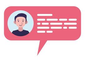 young man in speech bubble vector