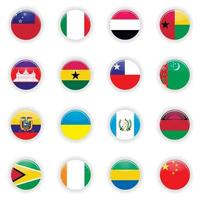 Flags set of the world vector