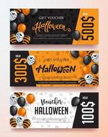 Happy Halloween sale promotion advertising banner template vector