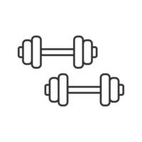 Dumbbells linear icon vector