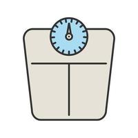 Bathroom scales color icon vector