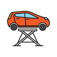 Car lift color icon vector