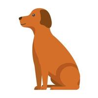 brown dog cartoon vector